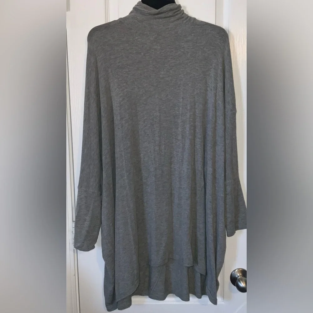Free People We The Free Gray Dolman Mock Turtleneck Sweater Tunic Size M - Picture 2 of 8
